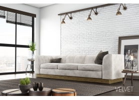 VELVET Τριθέσιος καναπές