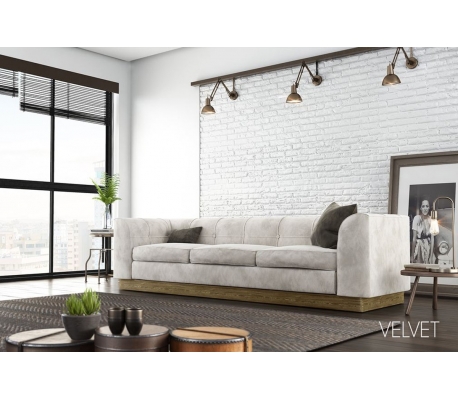 VELVET Τριθέσιος καναπές